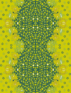 Coastal IV Wallpaper - Chartreuse