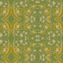 'Coastal IX' Velvet Fabric - Lime