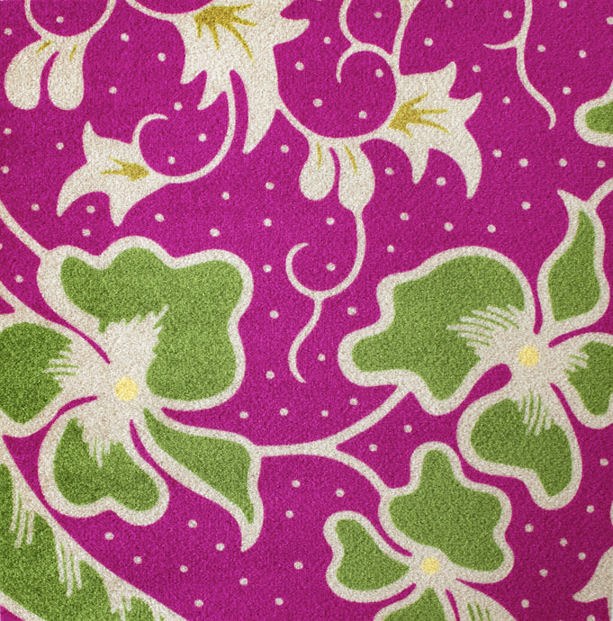 'Coastal IX' Velvet Fabric - Fuchsia