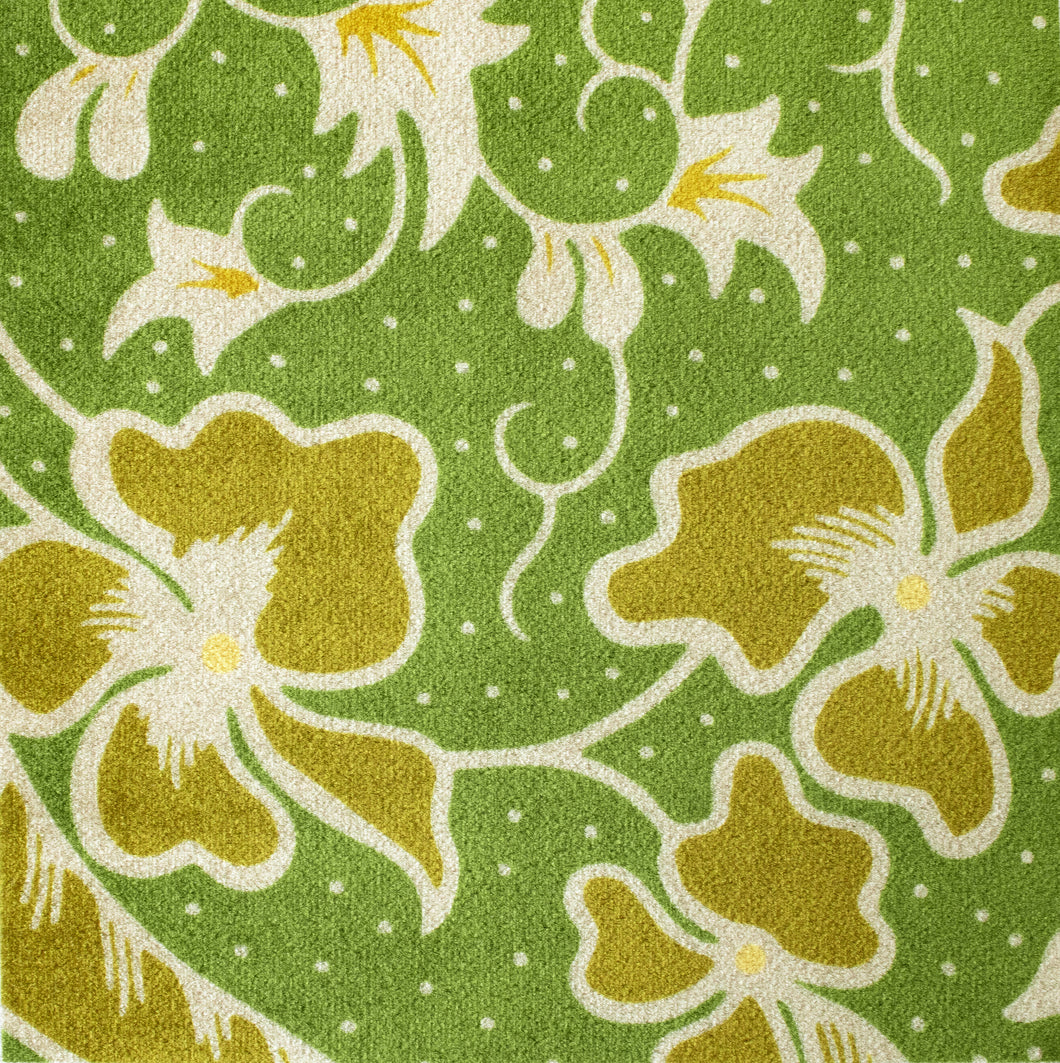 'Coastal IX' Velvet Fabric - Lime