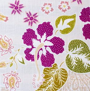 'Coastal VIII' Cotton Linen Fabric - Garden